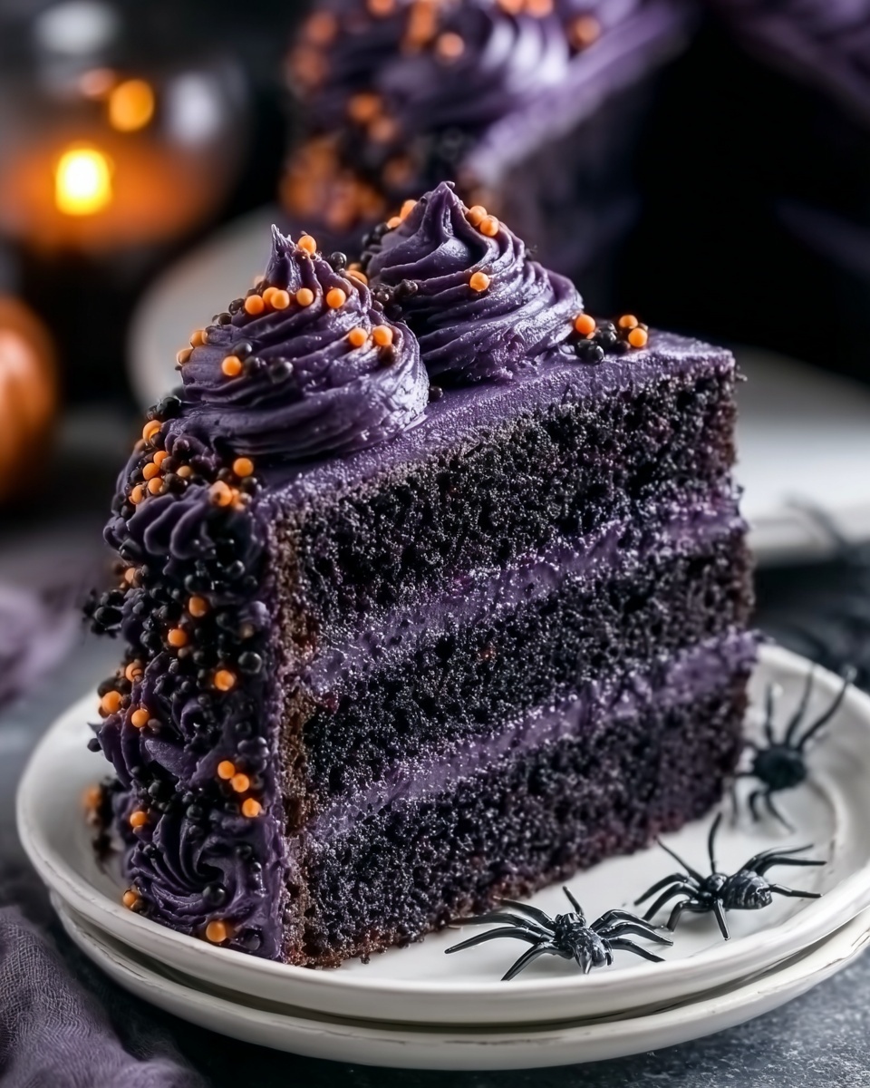 Spooky Black Velvet Halloween Cake Recipe - Recipe Image