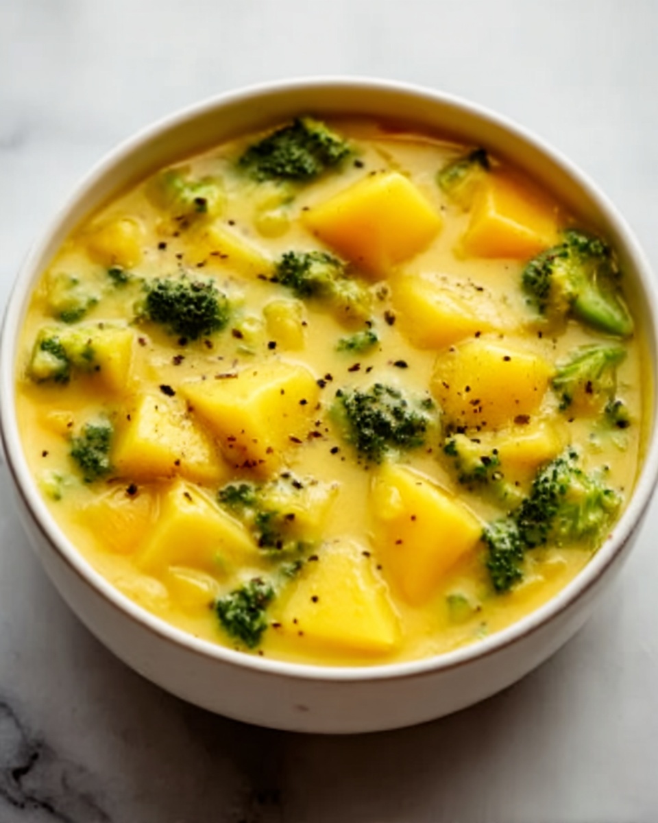 Crockpot Potato Broccoli Cheddar Soup Recipe - Recipe Image
