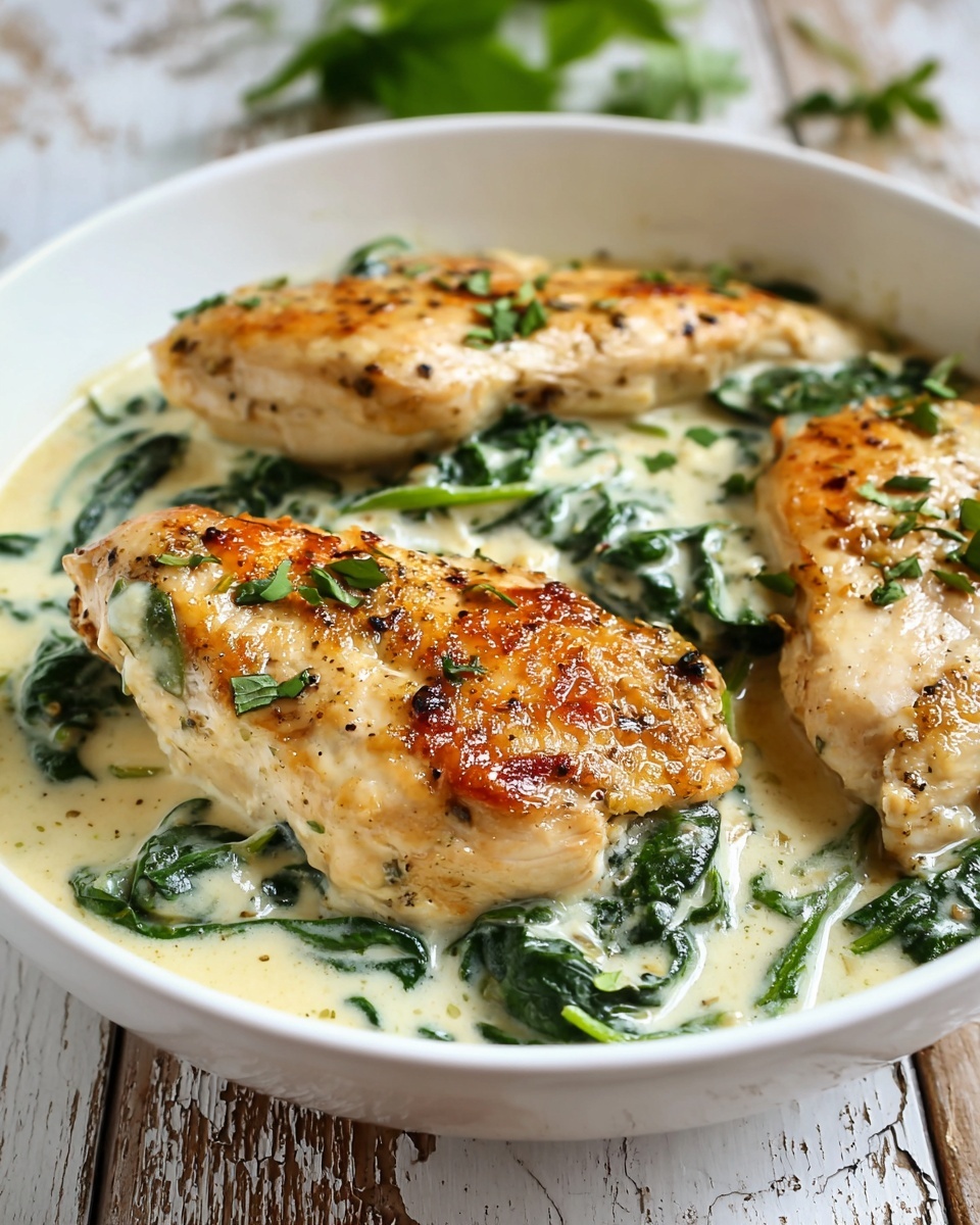Creamy Chicken and Spinach Casserole Recipe - Recipe Image