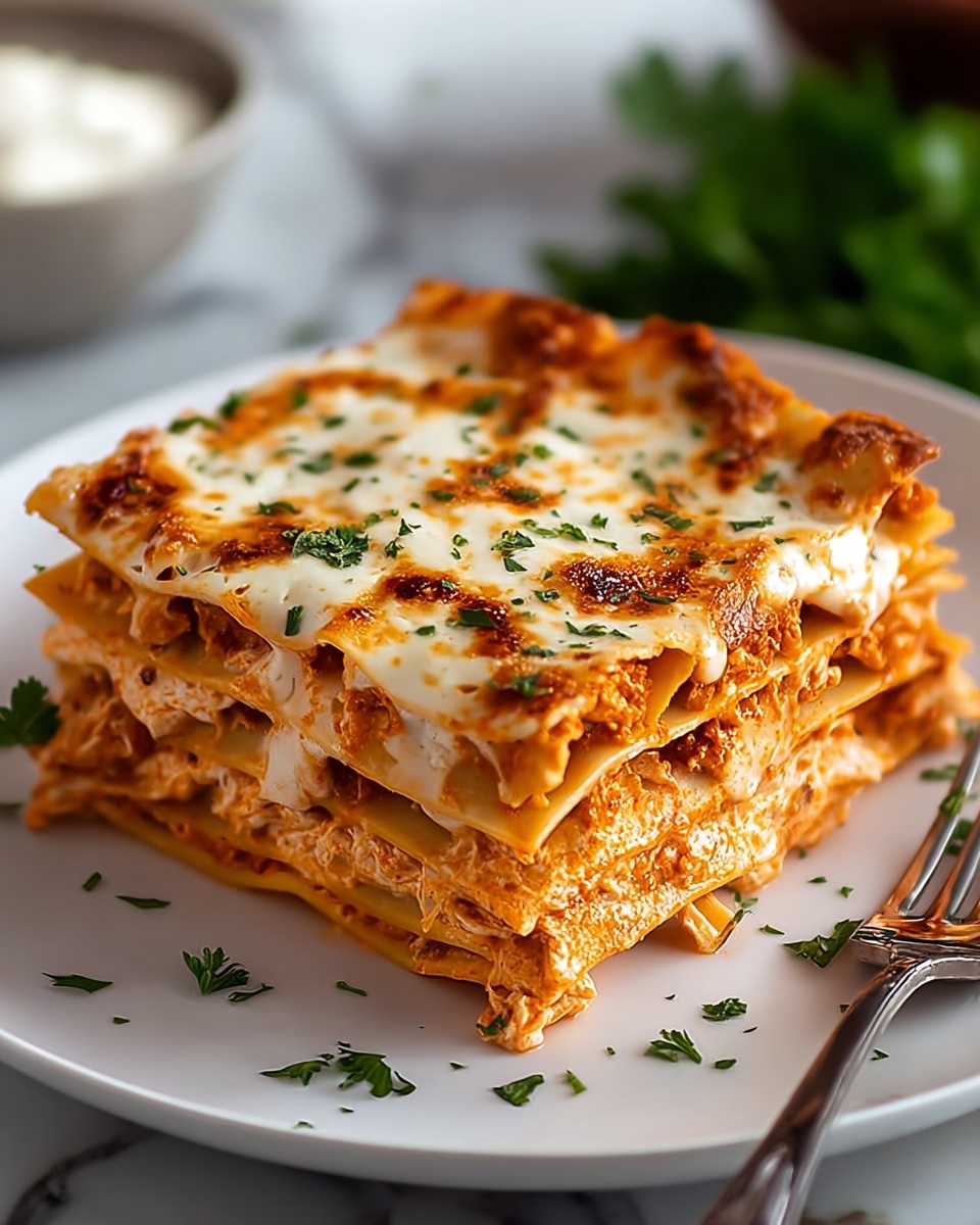 Buffalo Chicken Lasagna Recipe - Recipe Image