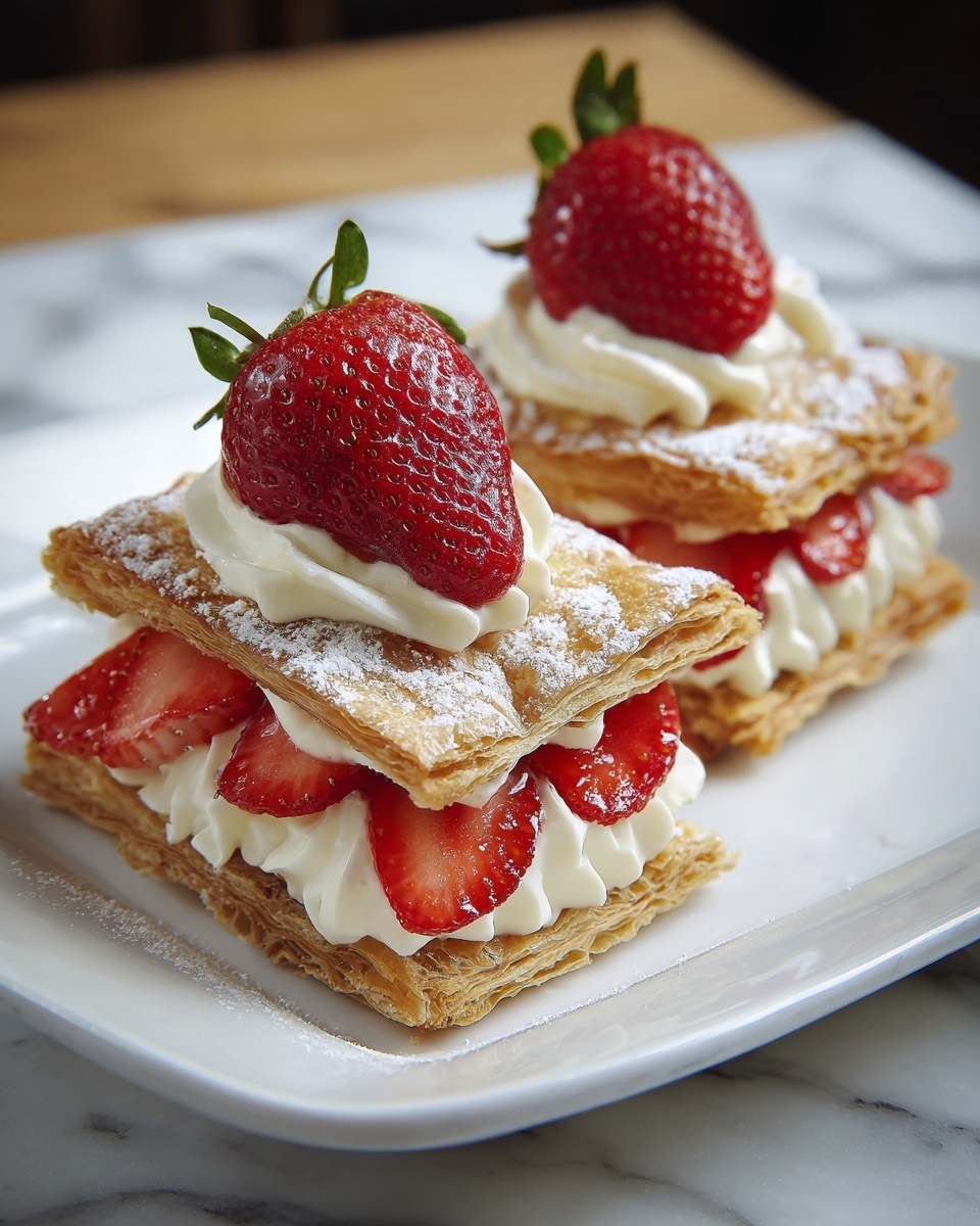 Strawberry Napoleons: A Sweet, Flaky Delight Recipe - Recipe Image