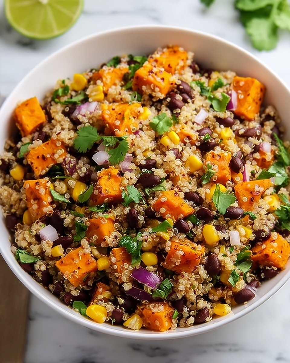 Roasted Sweet Potato Black Bean Quinoa Salad Recipe - Recipe Image