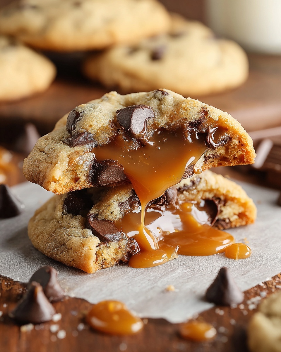 Caramel Chocolate Chip Cookies Recipe - Recipe Image