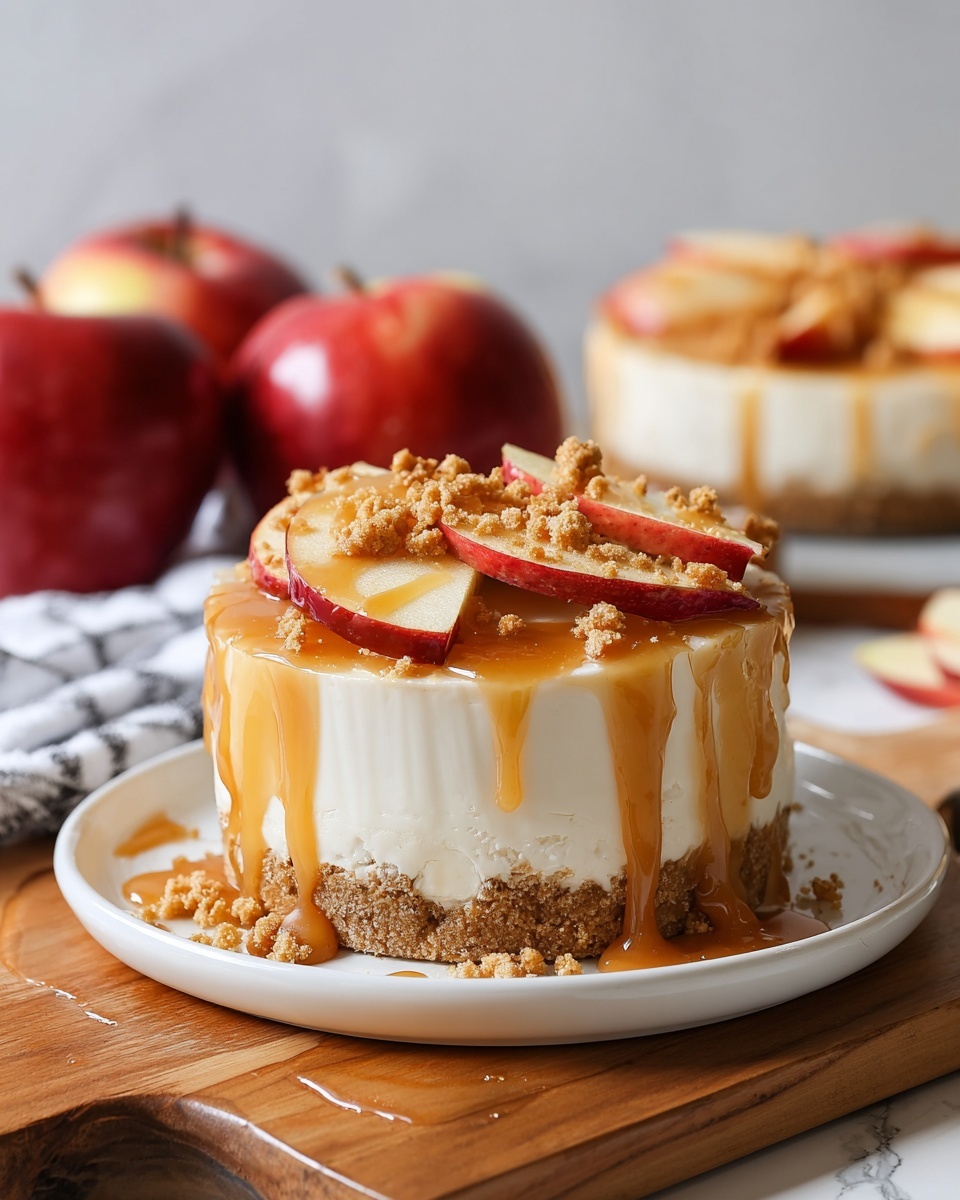 No-Bake Apple Pie Cheesecake Recipe - Recipe Image