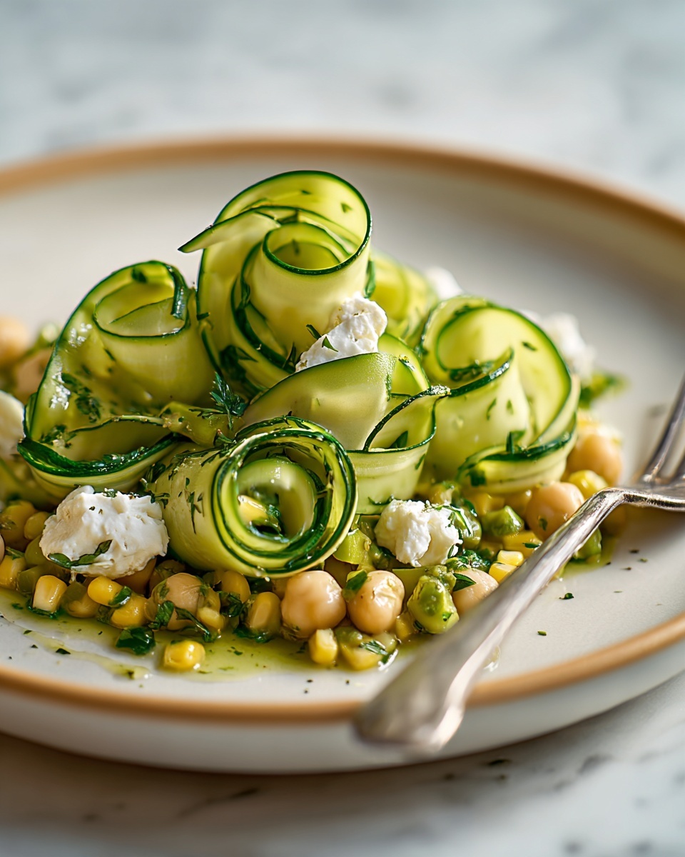 Ribboned Courgette Salad with Lemon, Mint, and Optional Parmesan and Pine Nuts Recipe - Recipe Image