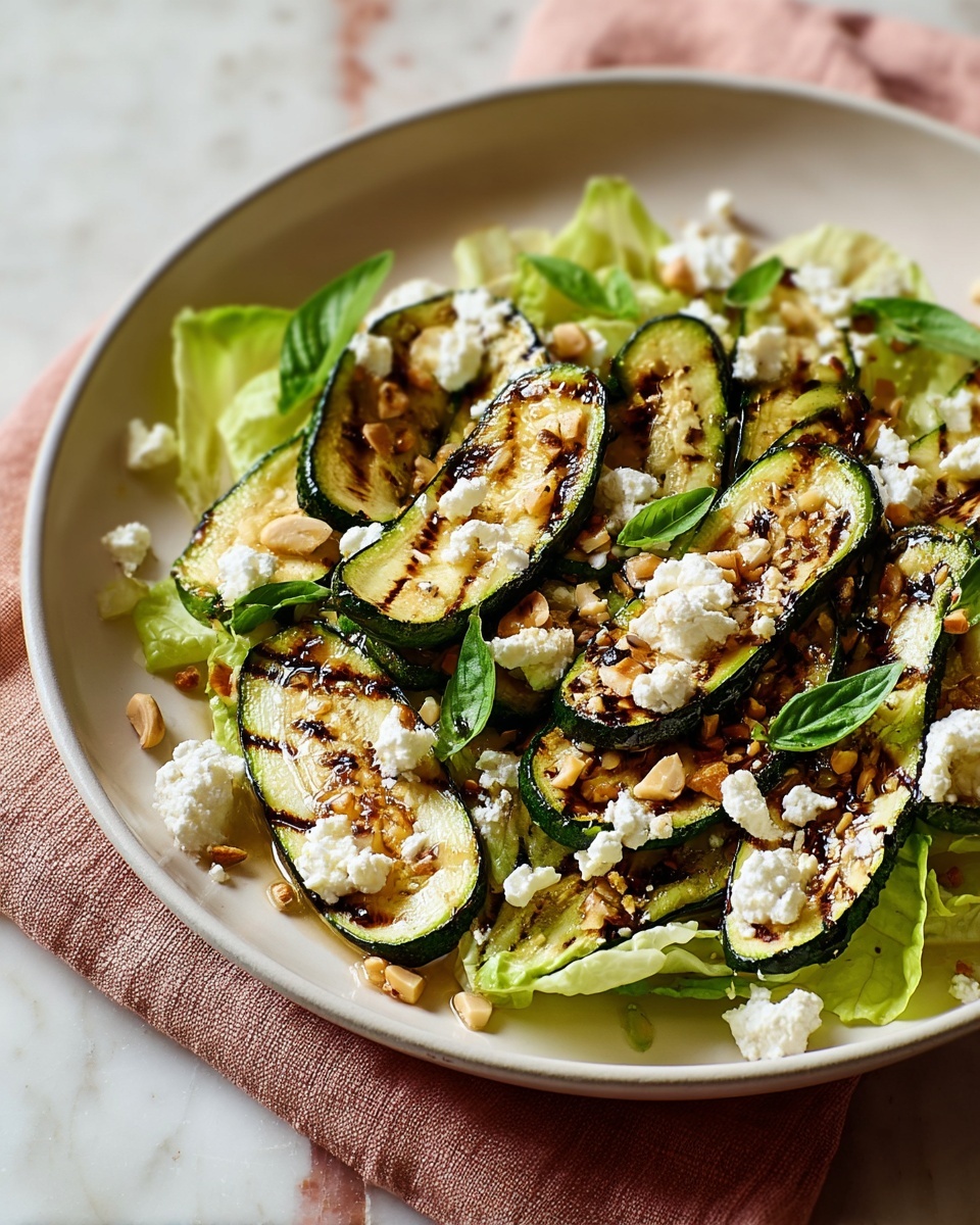 Little Gem, Griddled Courgette & Feta Shake-Up Salad Recipe - Recipe Image
