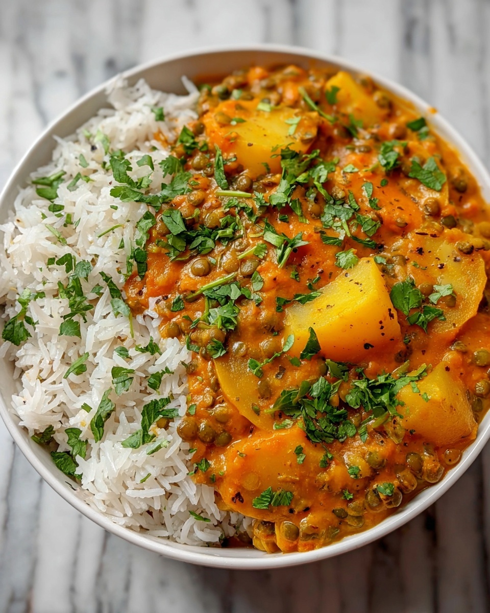 Vegan Butter Lentils and Potatoes Recipe - Recipe Image