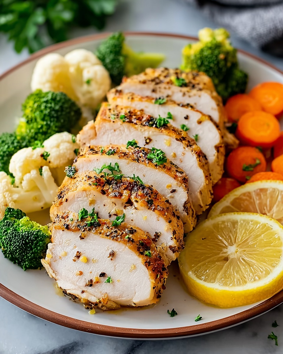 Juicy Air Fryer Lemon Herb Chicken Breast Recipe - Recipe Image