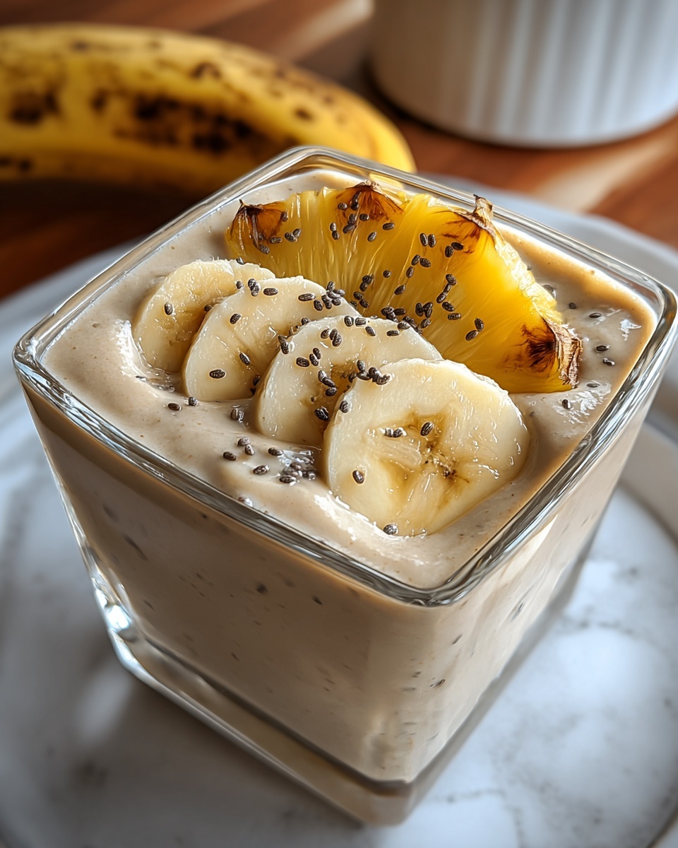 Tropical Pineapple Banana Smoothie Recipe - Recipe Image