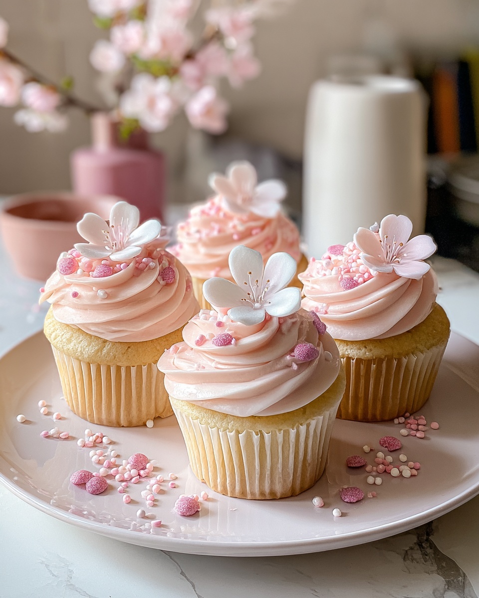 Cherry Blossom Cupcakes Recipe - Recipe Image
