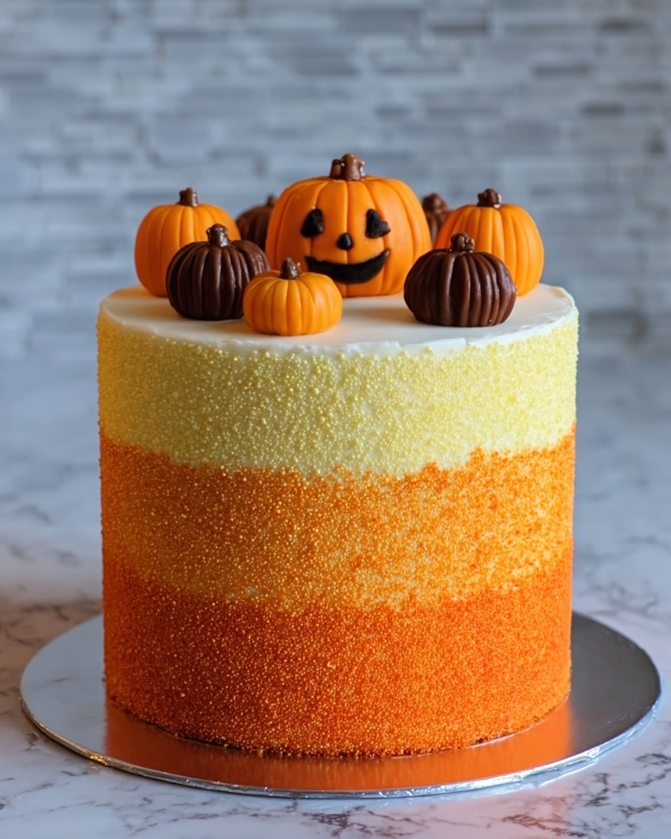 Stenciled Halloween Sprinkle Cake Recipe - Recipe Image