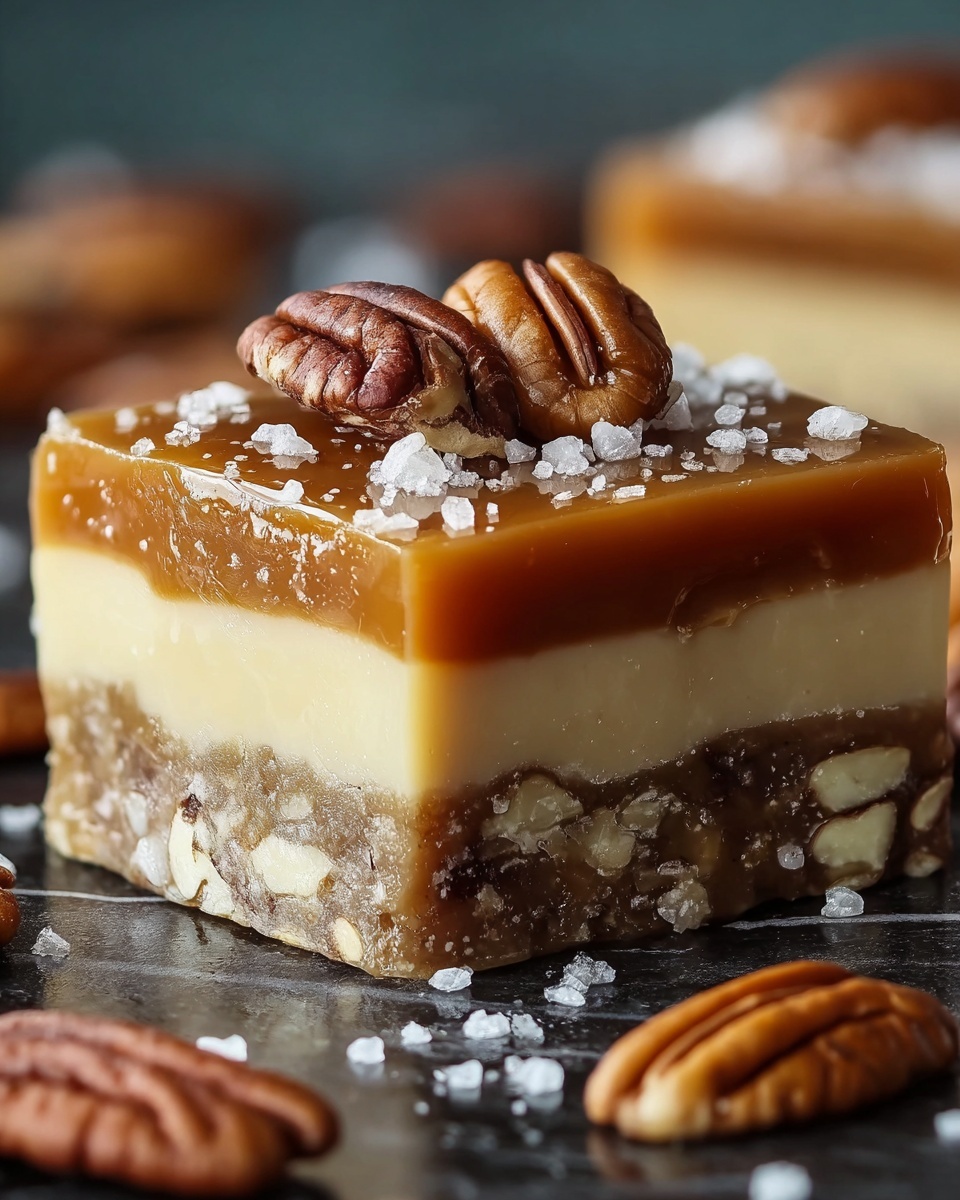 Caramel Pecan Cream Bars Recipe - Recipe Image