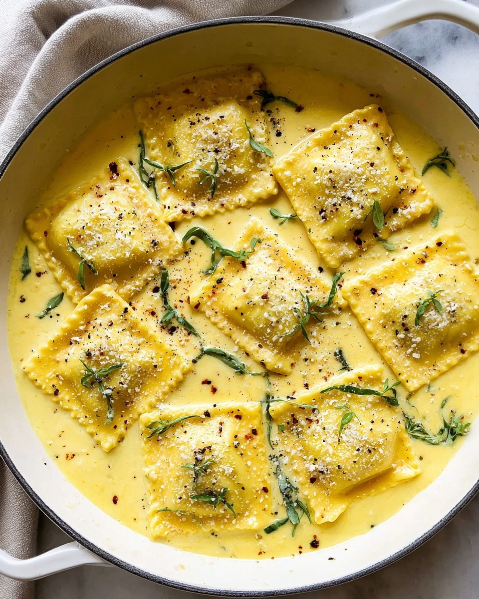 Creamy Lemon Herb Butter Ravioli Recipe - Recipe Image