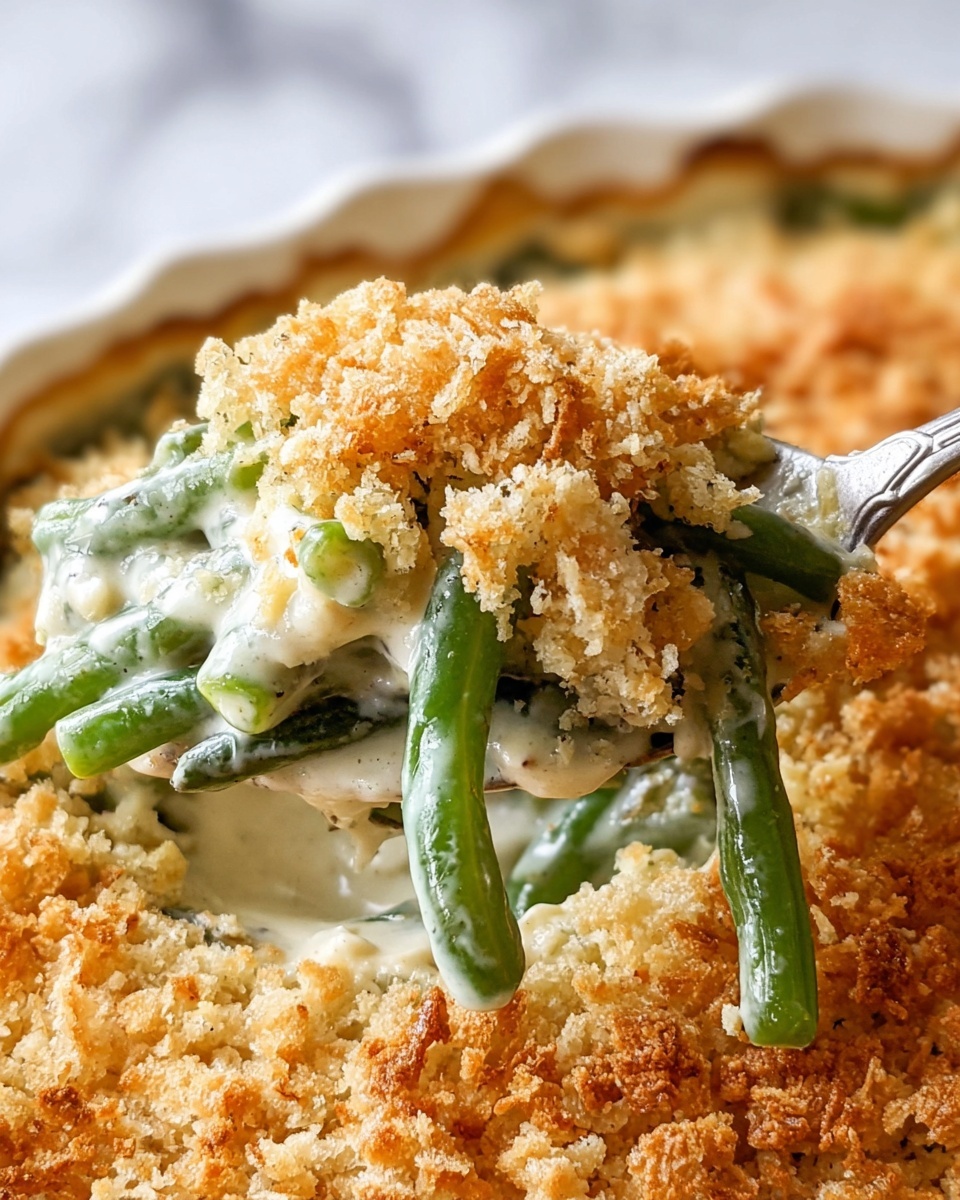 Creamy Green Bean Casserole with Mushrooms and Parmesan Recipe - Recipe Image
