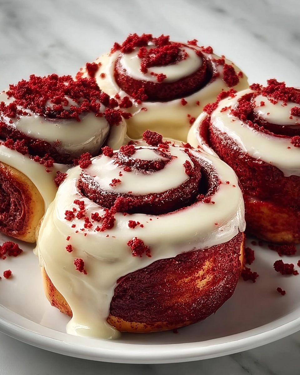Red Velvet Cinnamon Rolls Recipe - Recipe Image