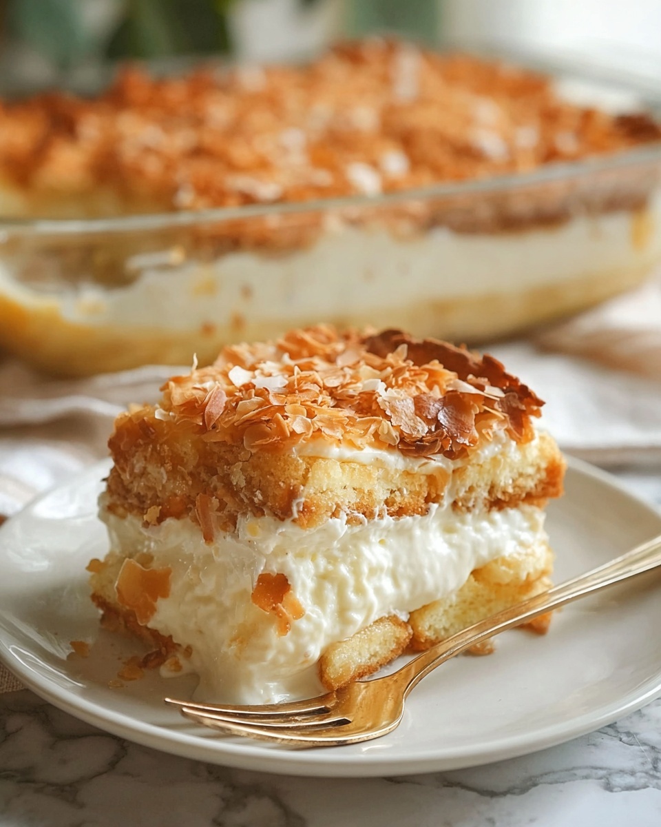Coconut Cheesecake Bread Pudding Recipe - Recipe Image