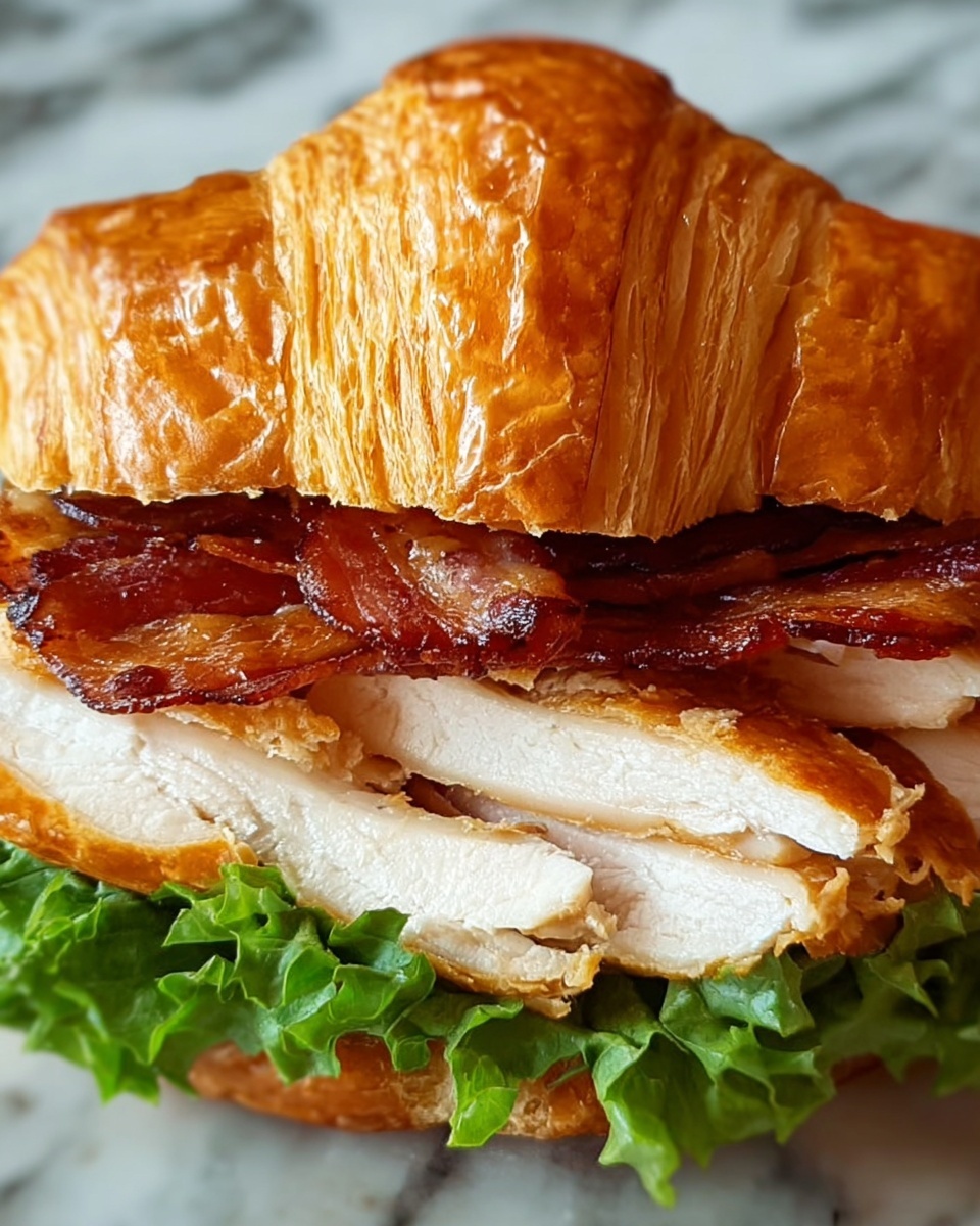 Chicken Caesar Croissant Sandwich Recipe - Recipe Image
