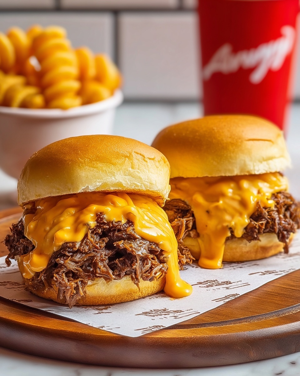 Slow Cooker Beef and Cheddar Sandwiches Recipe - Recipe Image