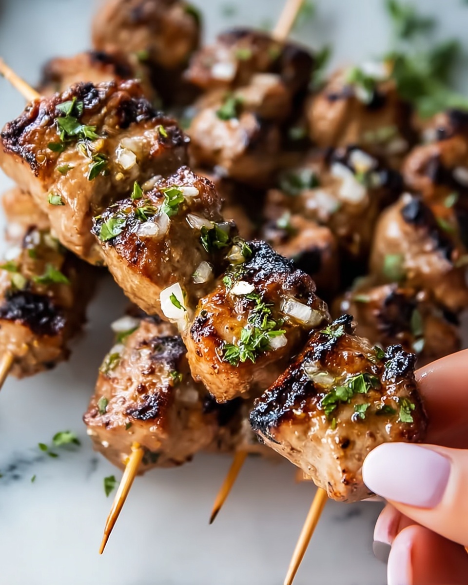 Air Fryer Garlic Parmesan Chicken Skewers Recipe - Recipe Image