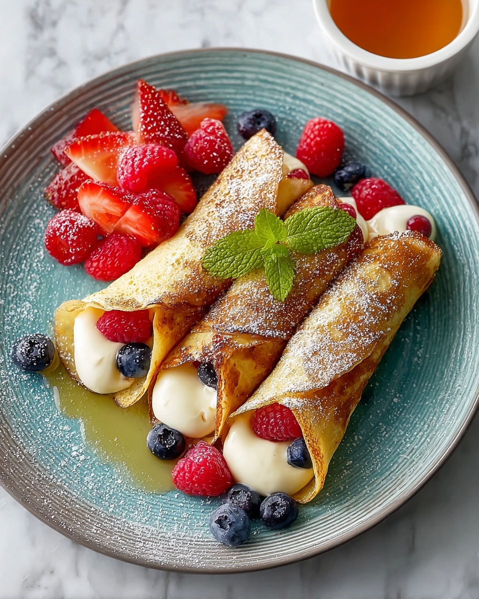 French Toast Roll-Ups with Cream Cheese and Fresh Berries Recipe - Recipe Image