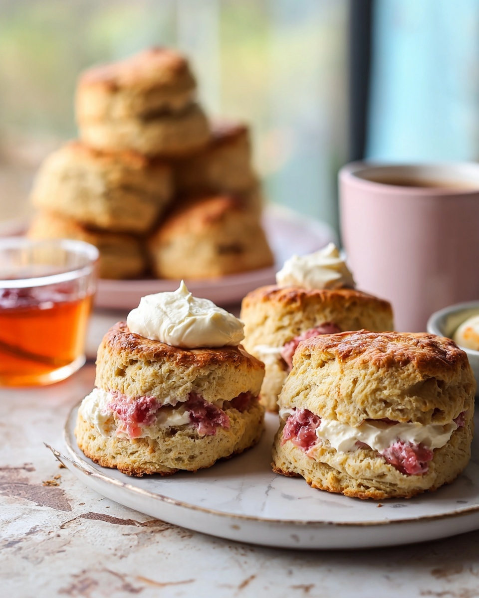 Rhubarb & Custard Scones Recipe - Recipe Image