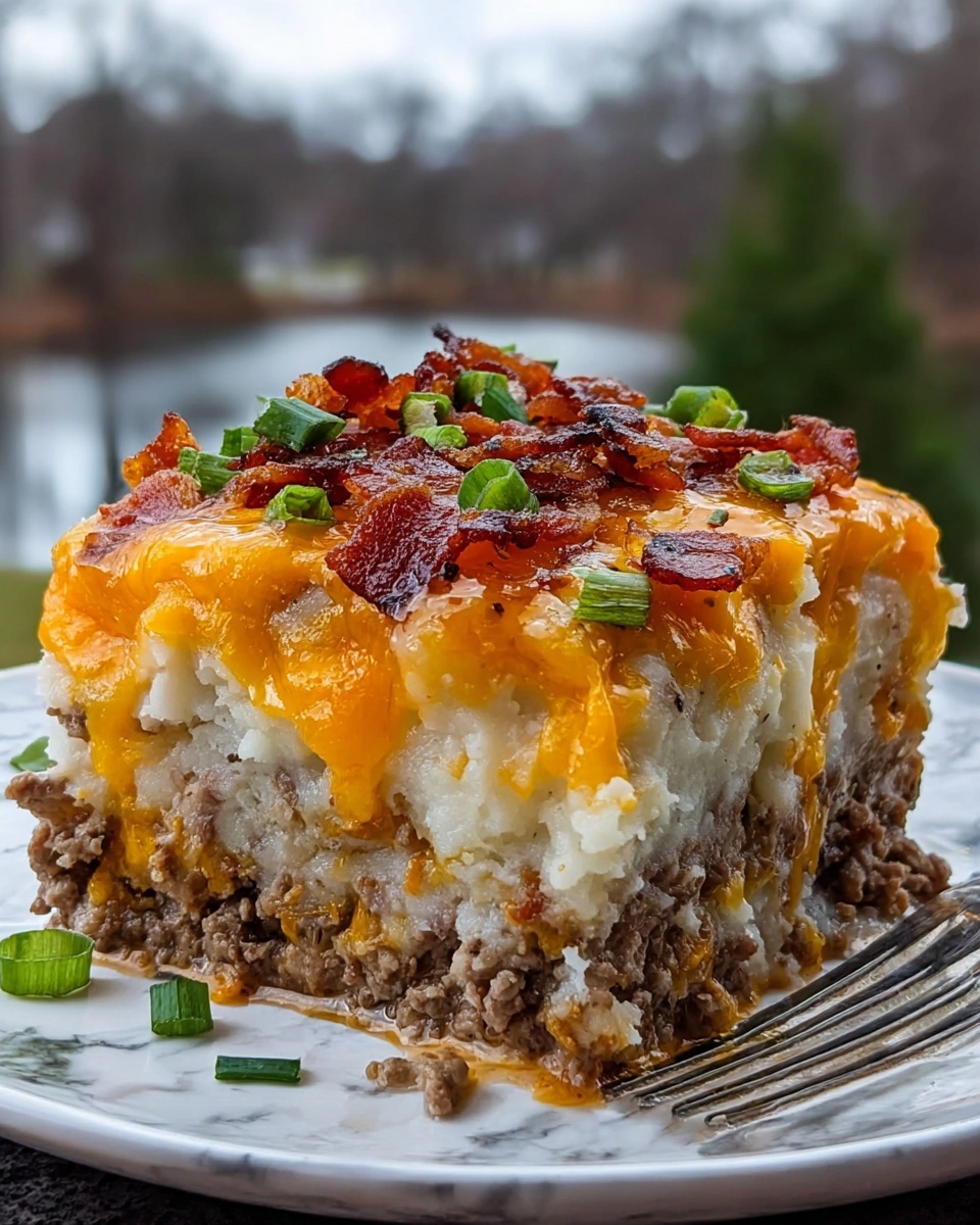 Cheesy Loaded Meatloaf Casserole Recipe - Recipe Image