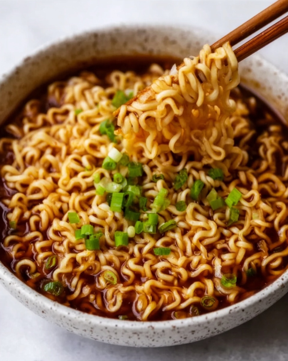 Saucy Ramen Noodles with Tofu and Veggies Recipe - Recipe Image