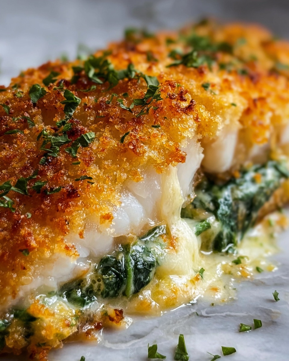 Stuffed Catfish with Cheese, Spinach, and Shrimp Recipe - Recipe Image