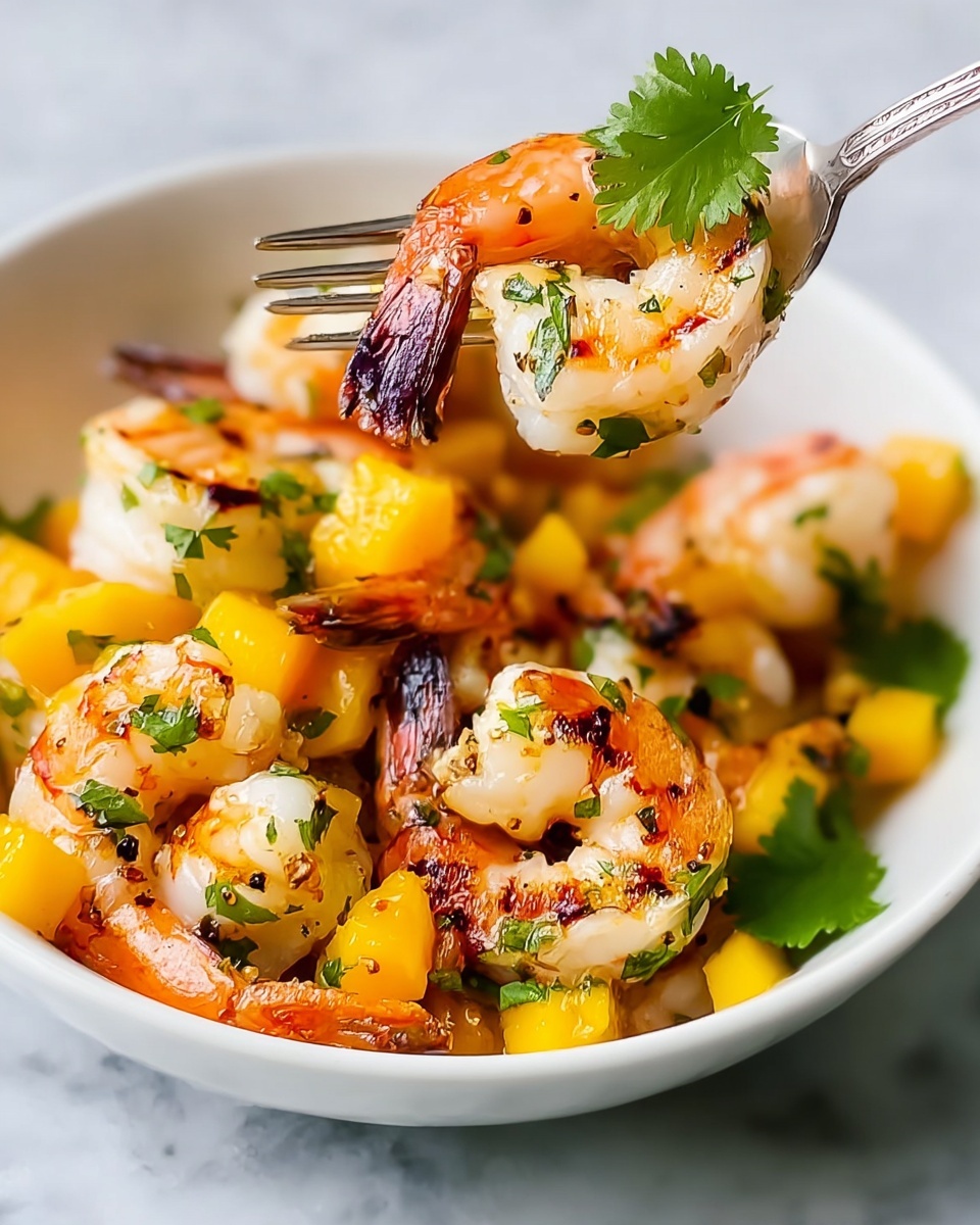 Chilli Lime Prawns with Tangy Mango Salsa Recipe - Recipe Image