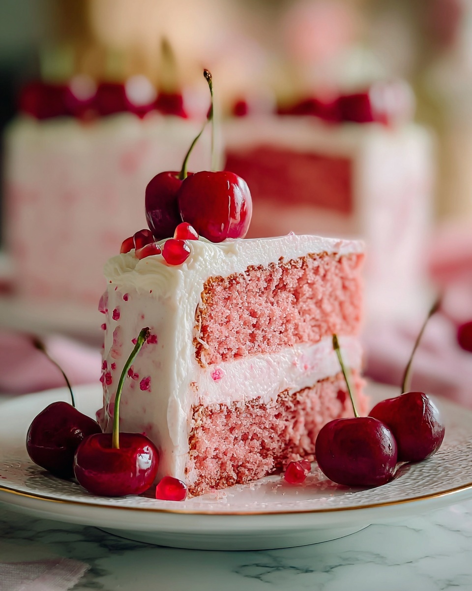 Cherry Cake with Cherry Cream Cheese Frosting Recipe - Recipe Image