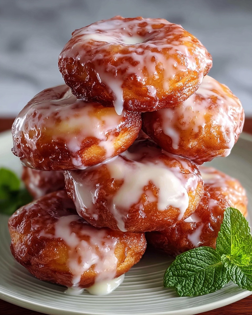 Baked Apple Fritters with Cinnamon and Optional Vanilla Glaze Recipe - Recipe Image