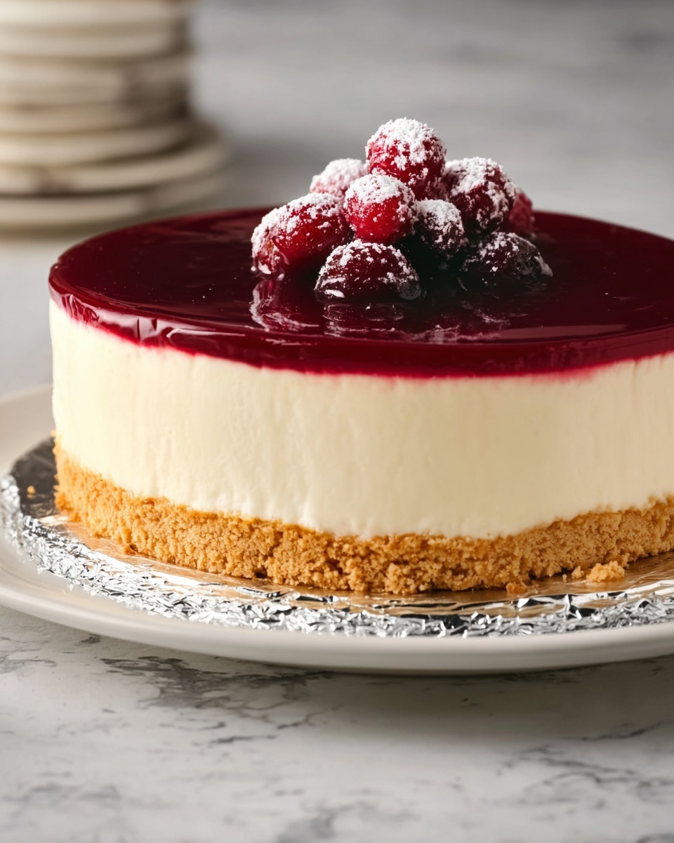 Tall and Creamy New York Cheesecake Recipe - Recipe Image