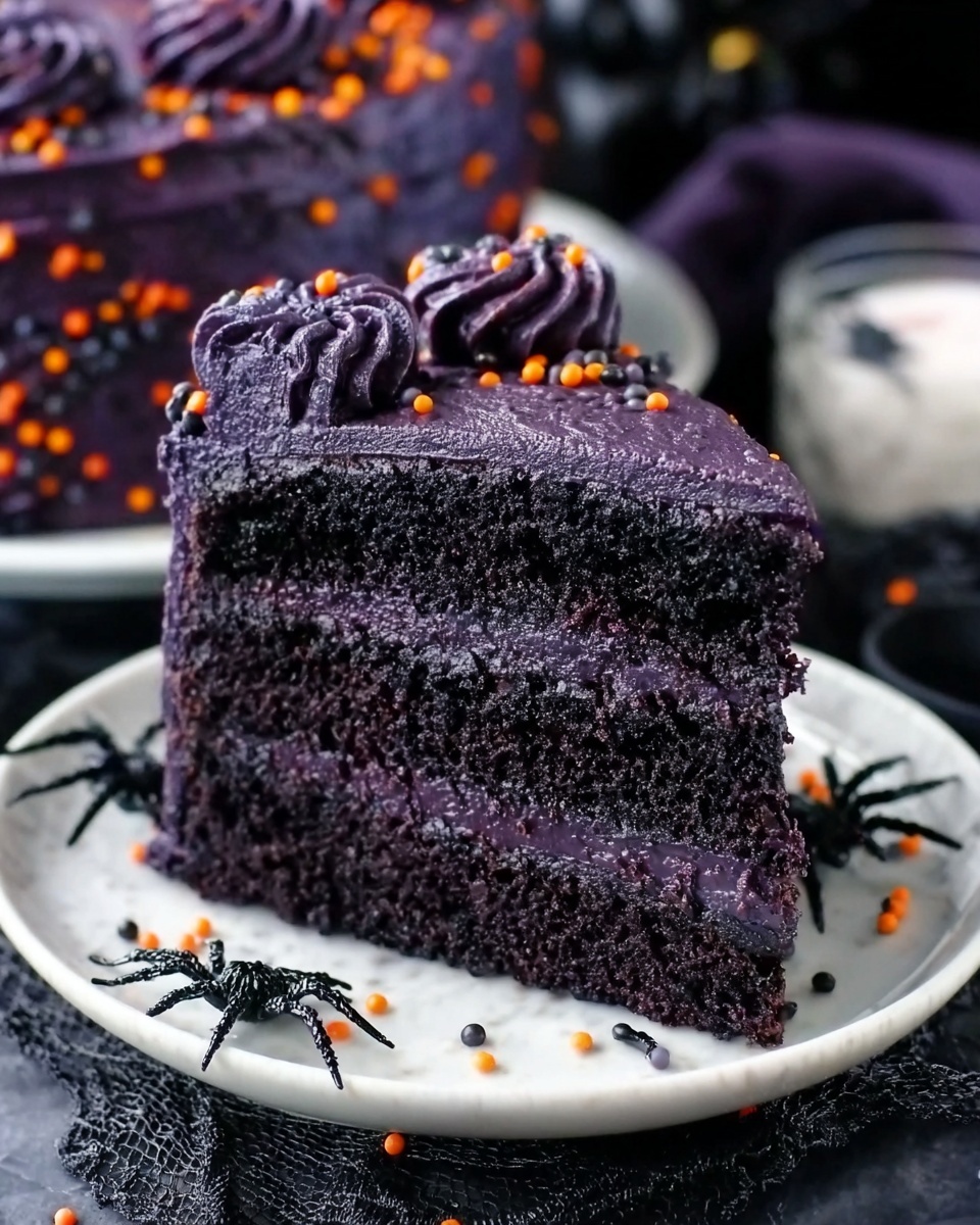 Spooky Black Velvet Halloween Cake Recipe - Recipe Image