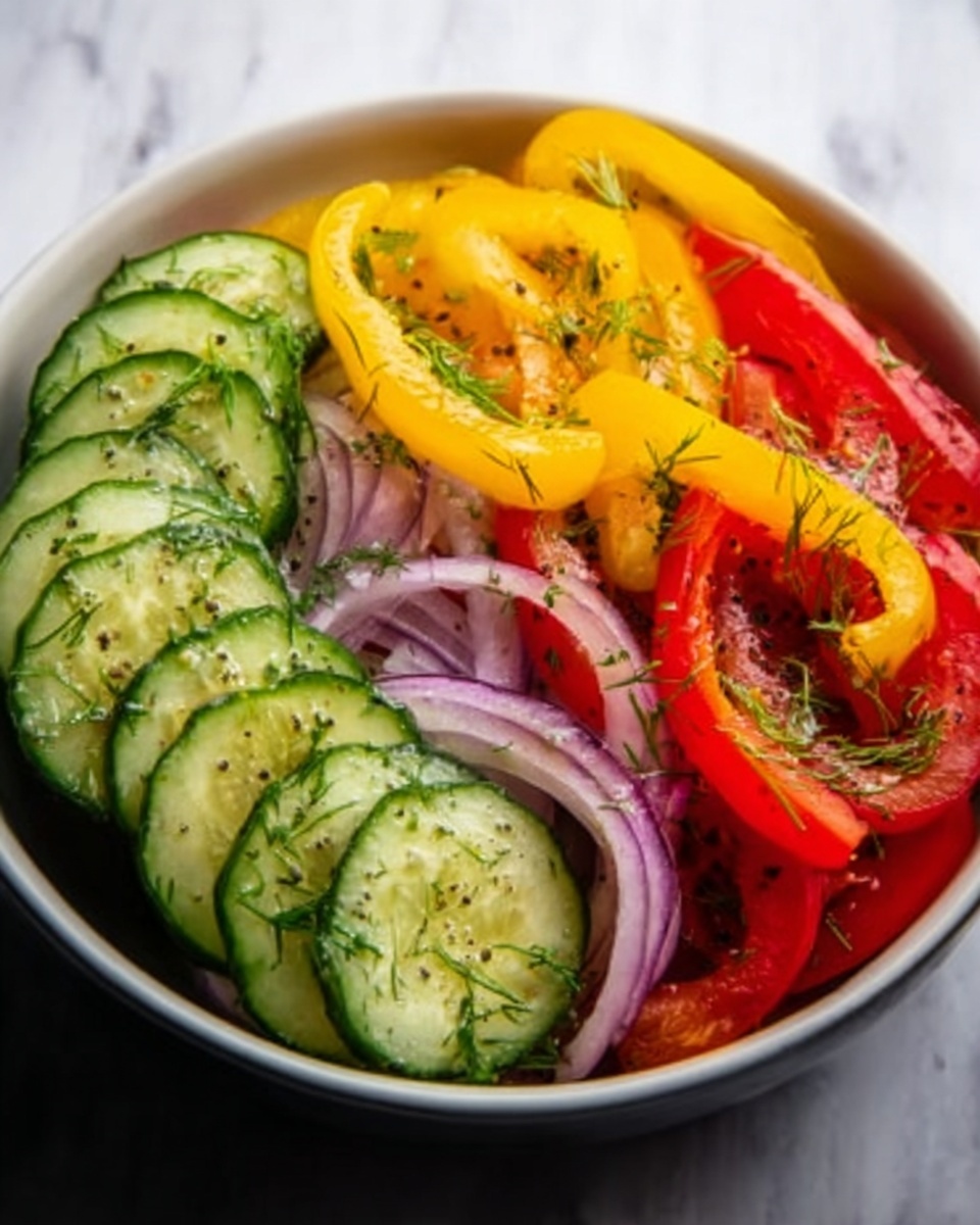 Cucumber Sweet Pepper Salad Recipe - Recipe Image