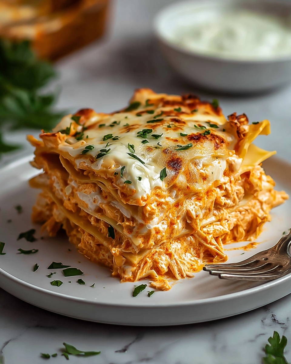 Buffalo Chicken Lasagna Recipe - Recipe Image