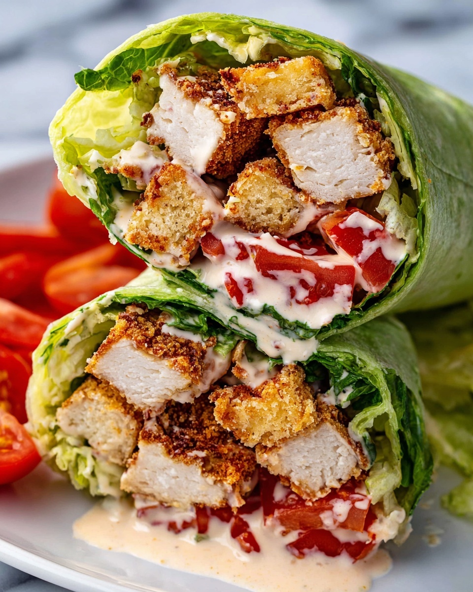 Chicken Caesar Salad Lettuce Wraps Recipe - Recipe Image