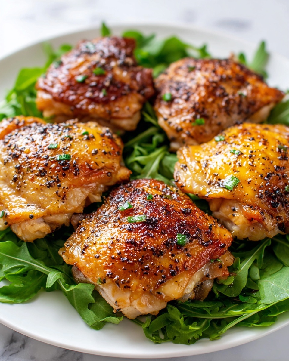 Oven Baked Chicken Thighs with Honey Mustard Glaze Recipe - Recipe Image