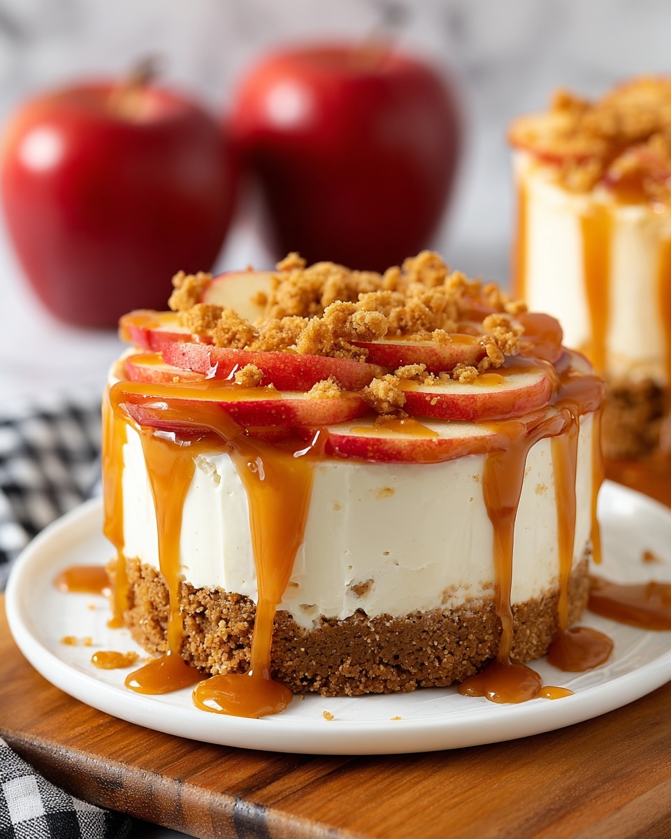 No-Bake Apple Pie Cheesecake Recipe - Recipe Image