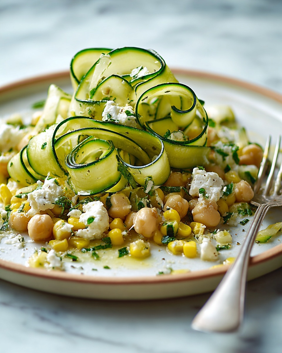 Ribboned Courgette Salad with Lemon, Mint, and Optional Parmesan and Pine Nuts Recipe - Recipe Image