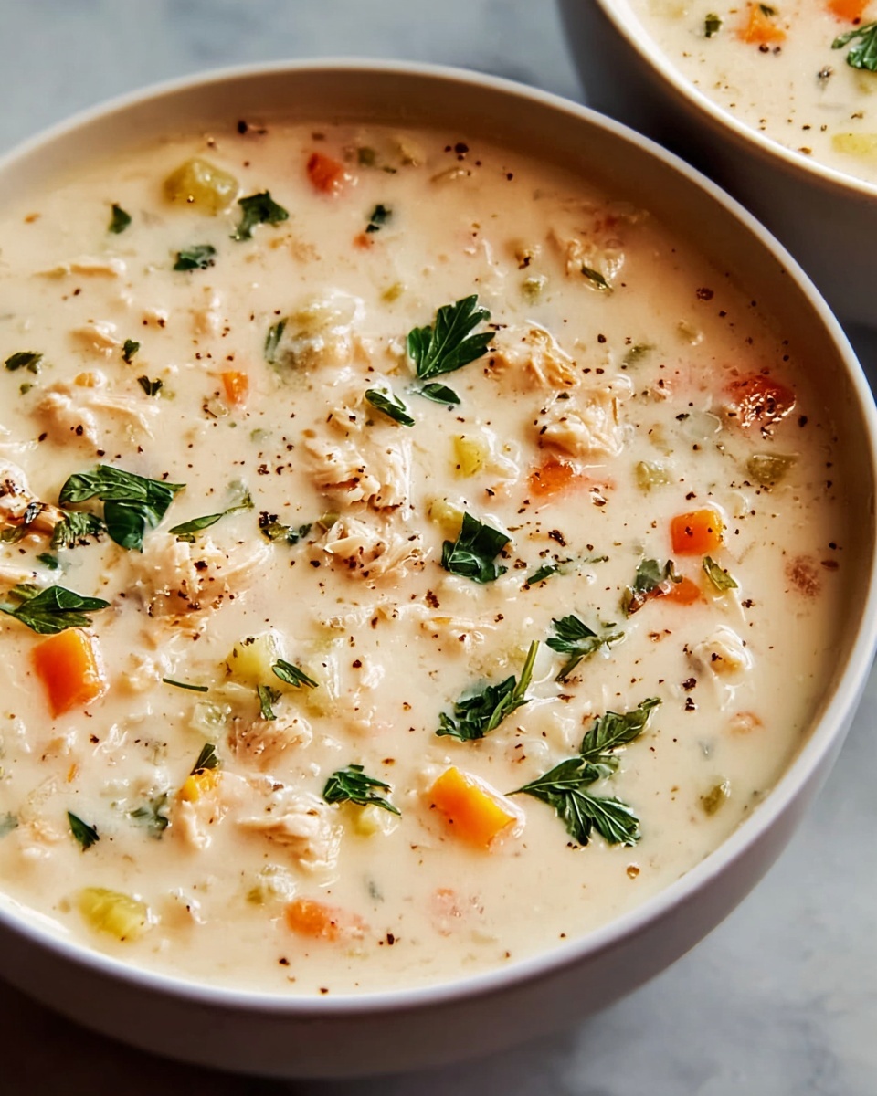 One Pot Creamy Italian Ground Chicken Soup Recipe - Recipe Image
