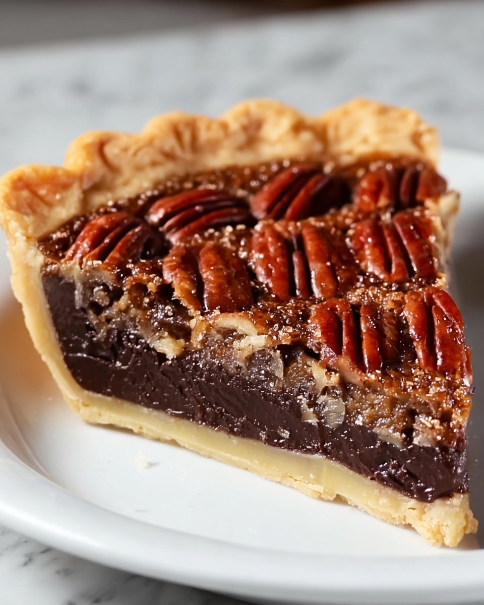 Chocolate Fudge Pecan Pie Recipe - Recipe Image