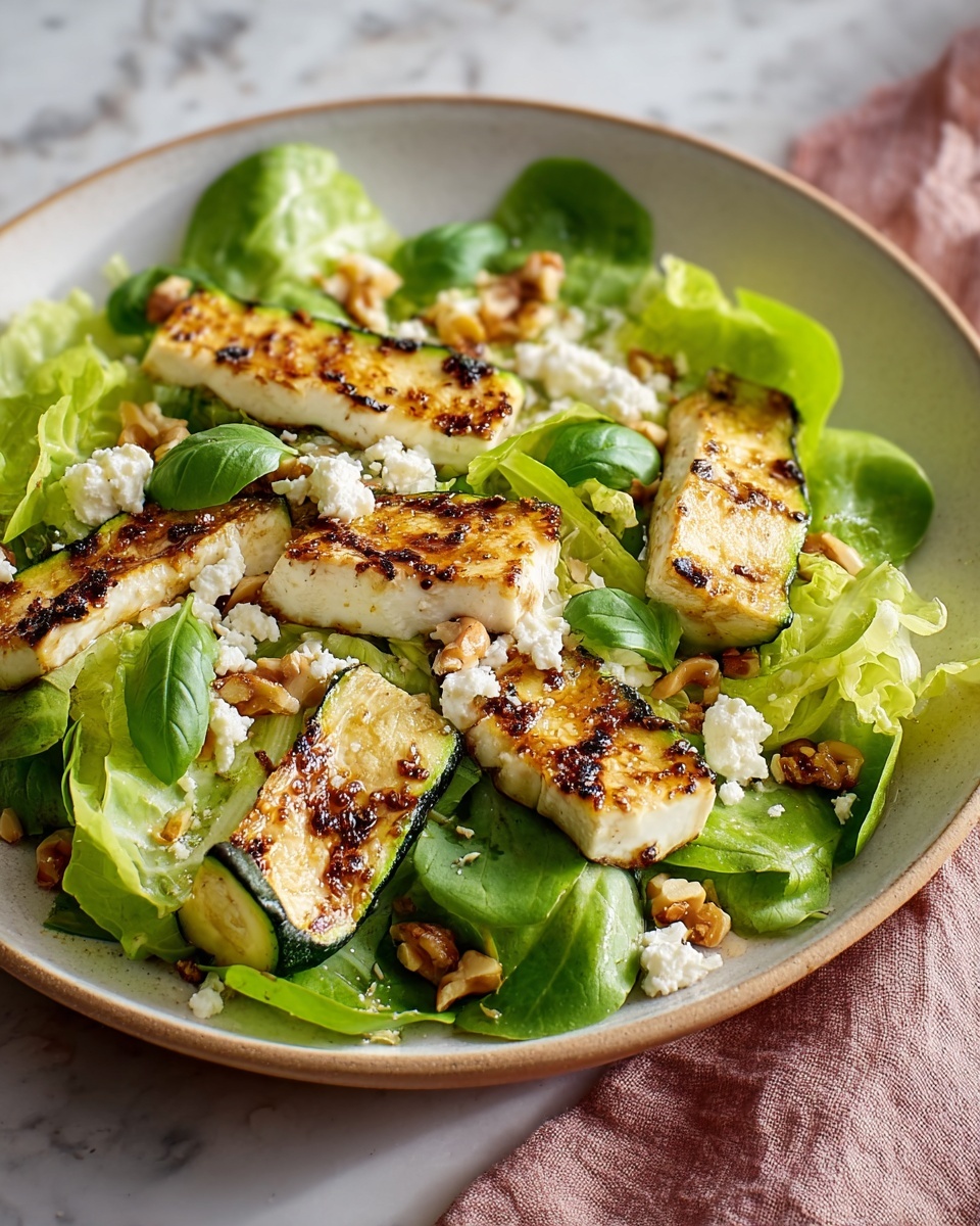 Little Gem, Griddled Courgette & Feta Shake-Up Salad Recipe - Recipe Image