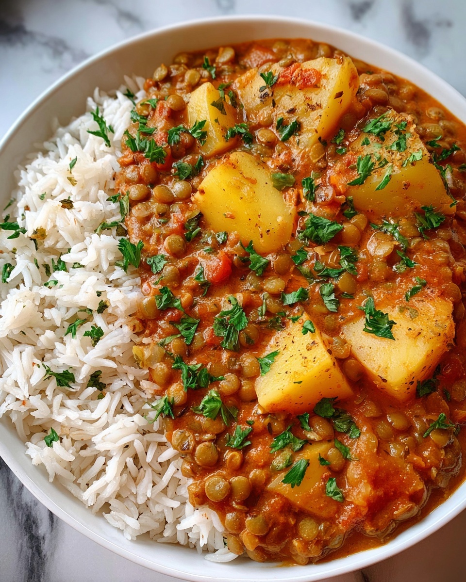 Vegan Butter Lentils and Potatoes Recipe - Recipe Image