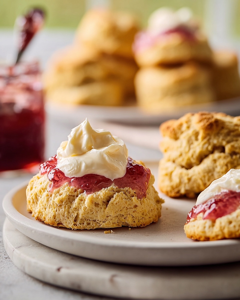 Rhubarb & Custard Scones Recipe - Recipe Image