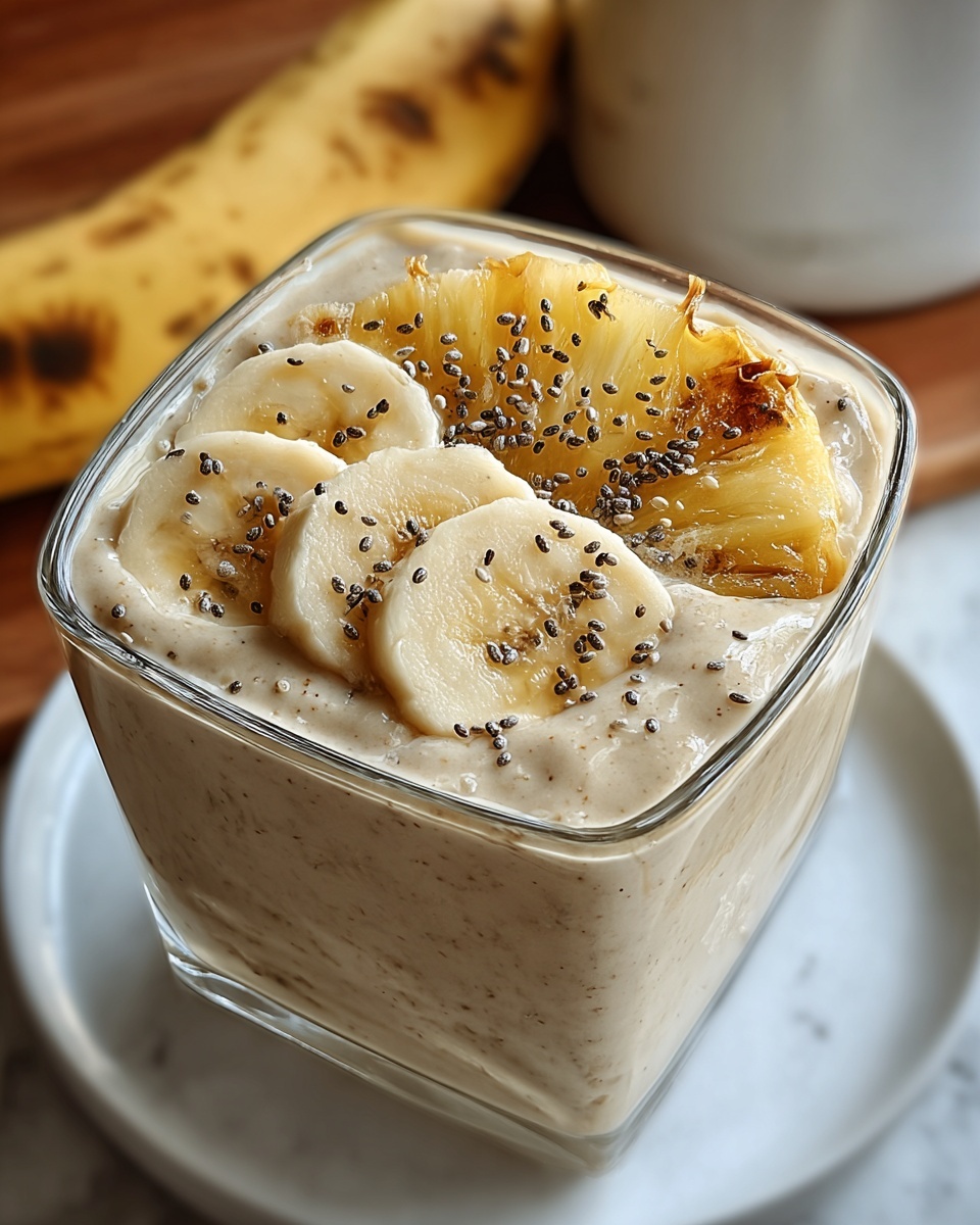 Tropical Pineapple Banana Smoothie Recipe - Recipe Image