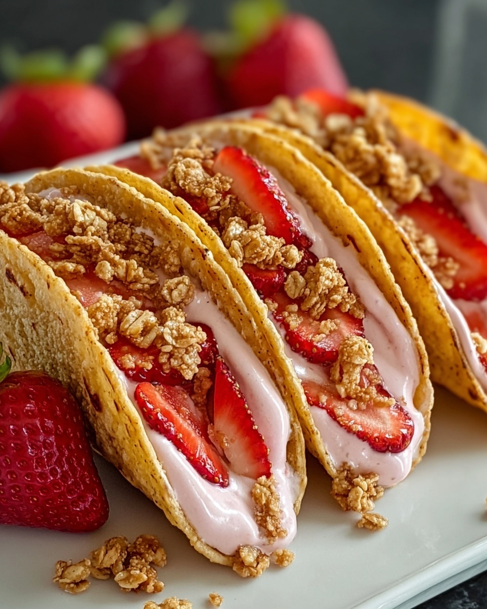 Strawberry Crunch Cheesecake Tacos Recipe - Recipe Image
