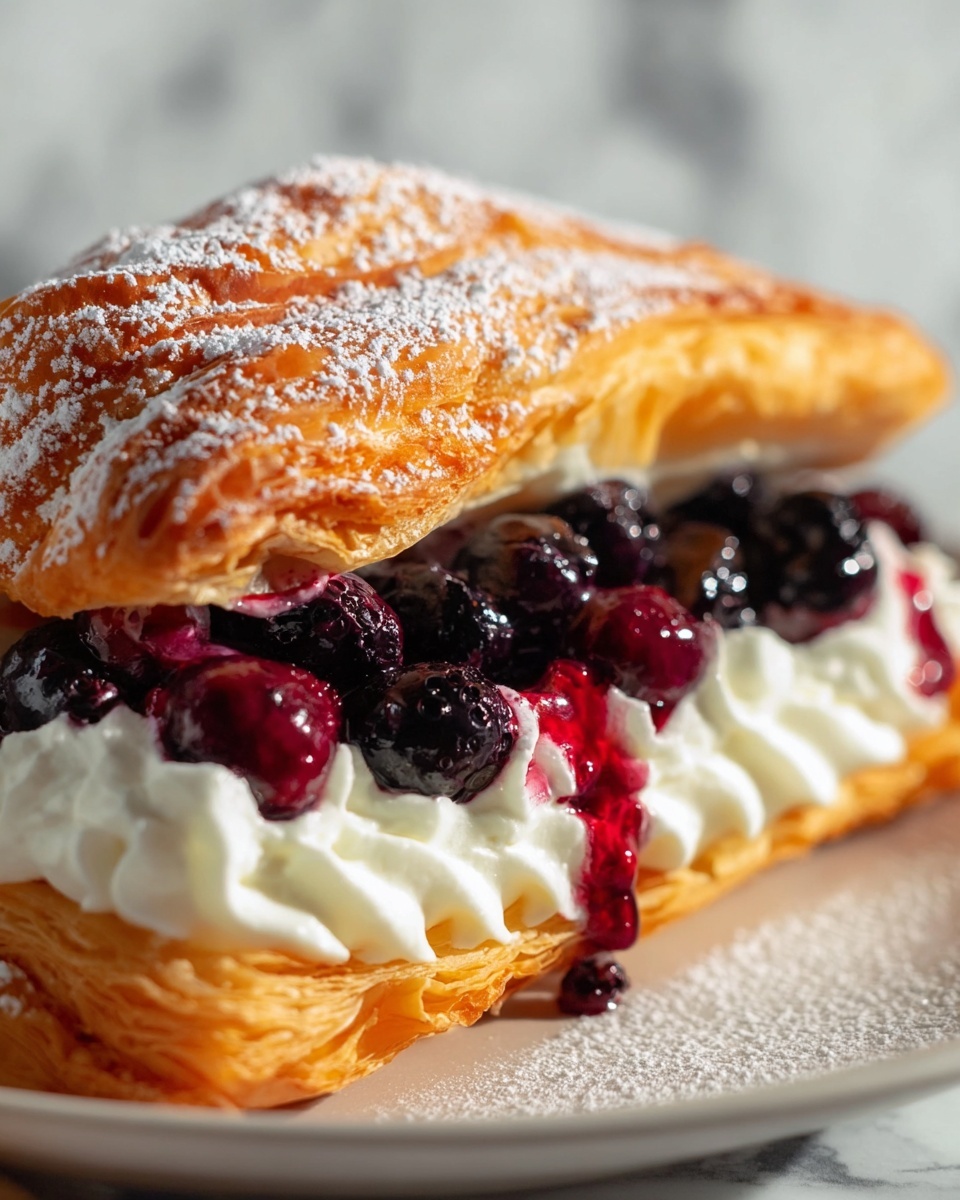 Berries and Cream Filled Croissants Recipe - Recipe Image