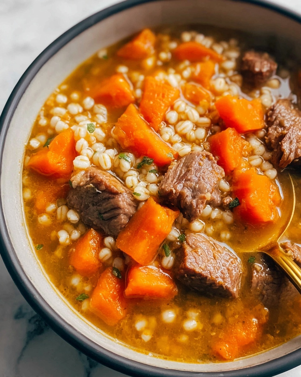 Easy Beef Barley Soup Recipe - Recipe Image