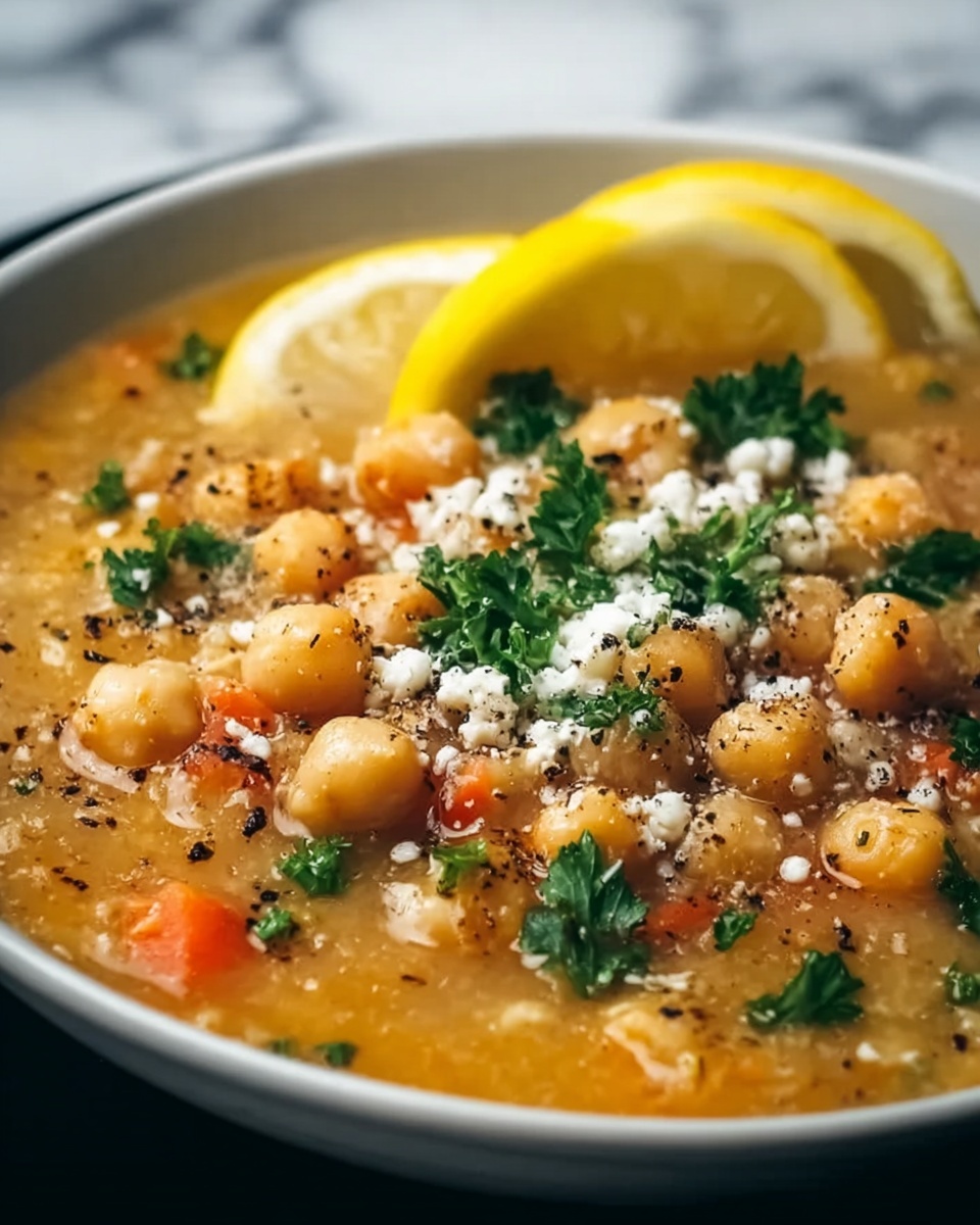 Greek Chickpea Soup with Lemon Recipe - Recipe Image