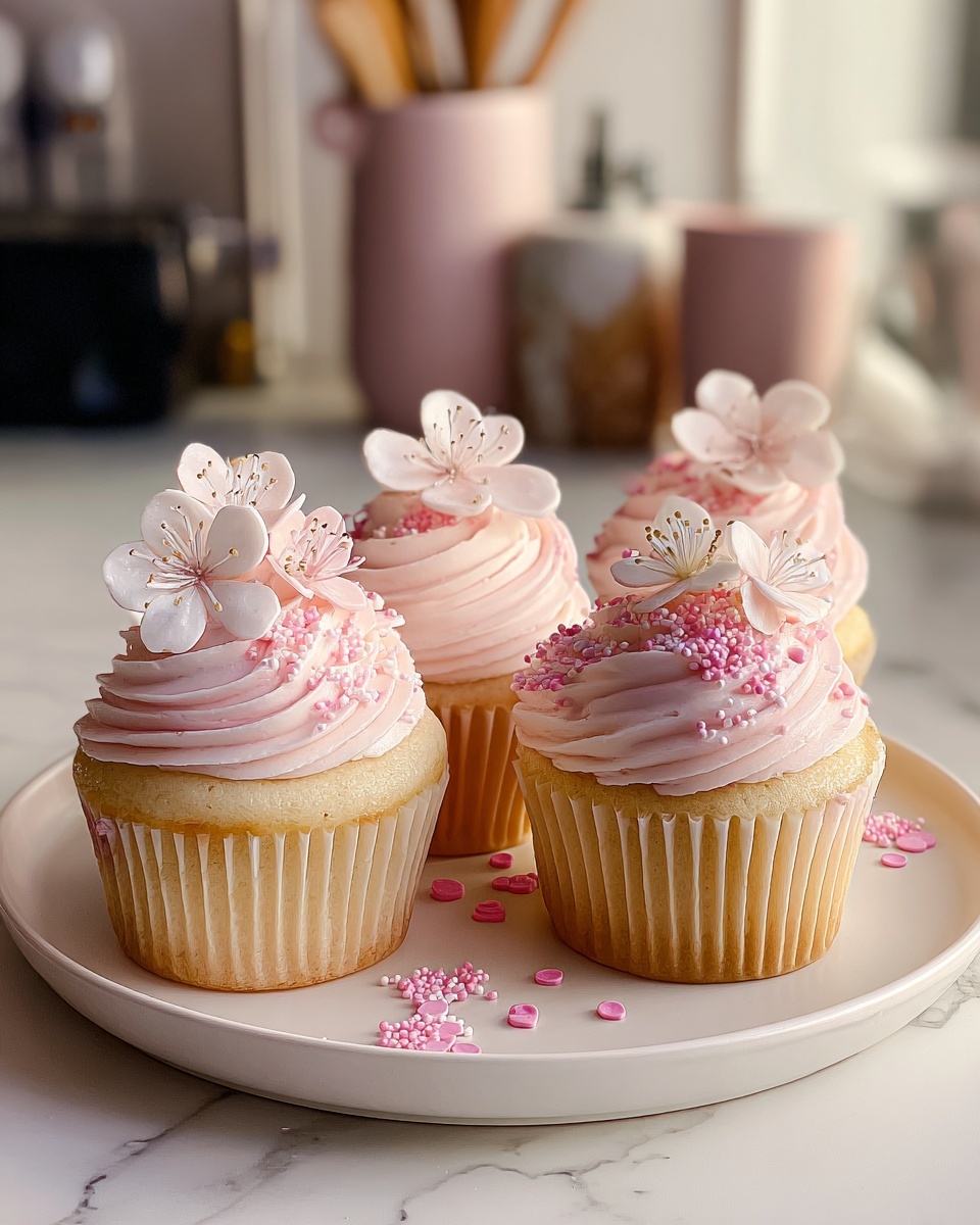 Cherry Blossom Cupcakes Recipe - Recipe Image
